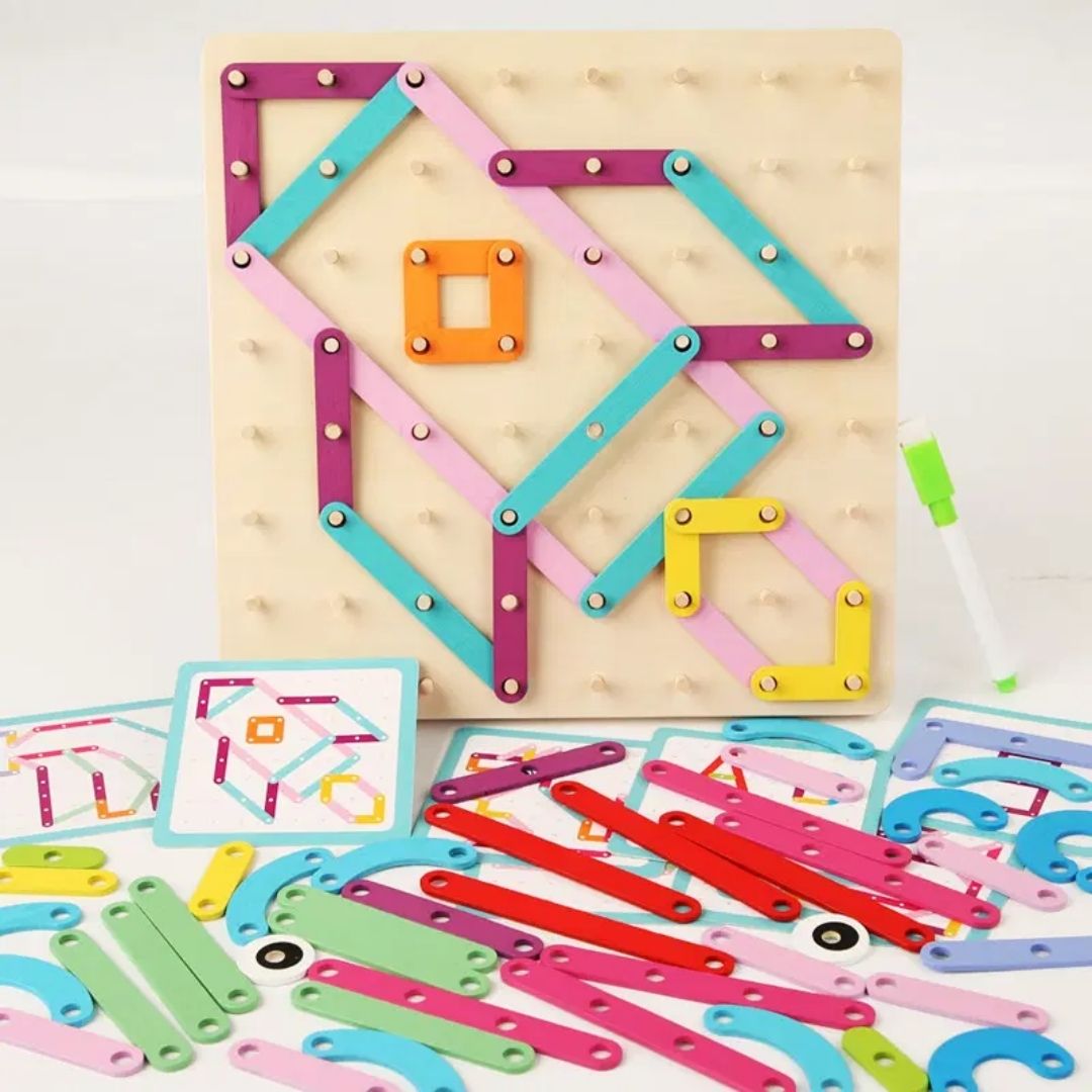 مجموعة بناء الحروف والأرقام مع بطاقات النماذج: لعبة تركيب ألوان وأشكال تعليمية للأطفال