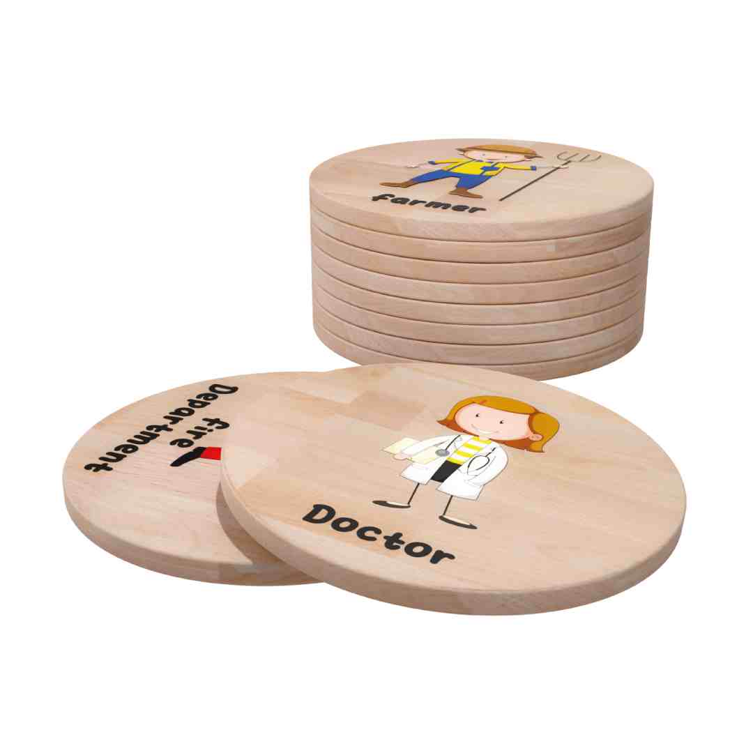 Engage Minds with Wo-Mory Wooden Matching Cards - Choose from 4 Exciting Themes!