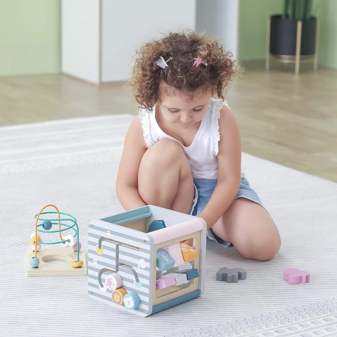 5-in-1 Activity Cube: The Ultimate Hub for Little Explorers - Fun Learning Store