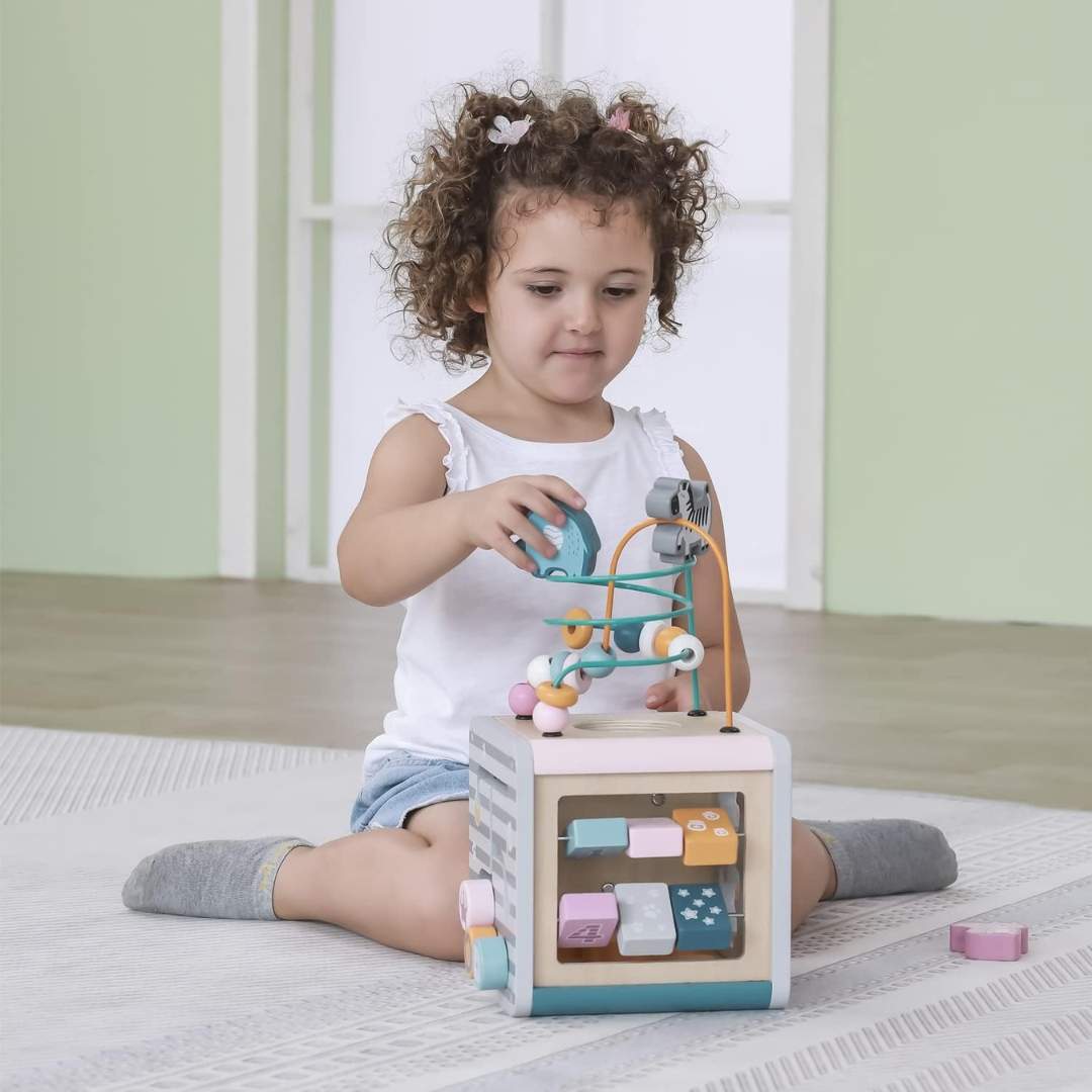 5-in-1 Activity Cube: The Ultimate Hub for Little Explorers - Fun Learning Store