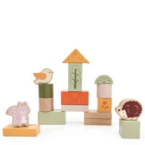 50-Piece Wooden Building Blocks - Green Forest: Unleash the Little Architect! - Fun Learning Store