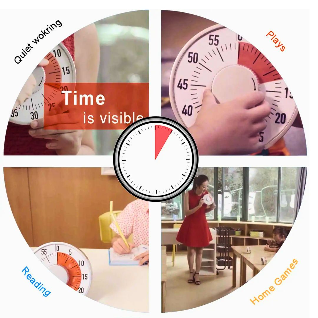 Visual Countdown Magnetic Kitchen Classroom Time Timer