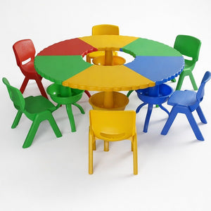 6 - Piece Modular Round Kids' Table Set 300x40 cm: The Ultimate Circle of Fun - Fun Learning Store
