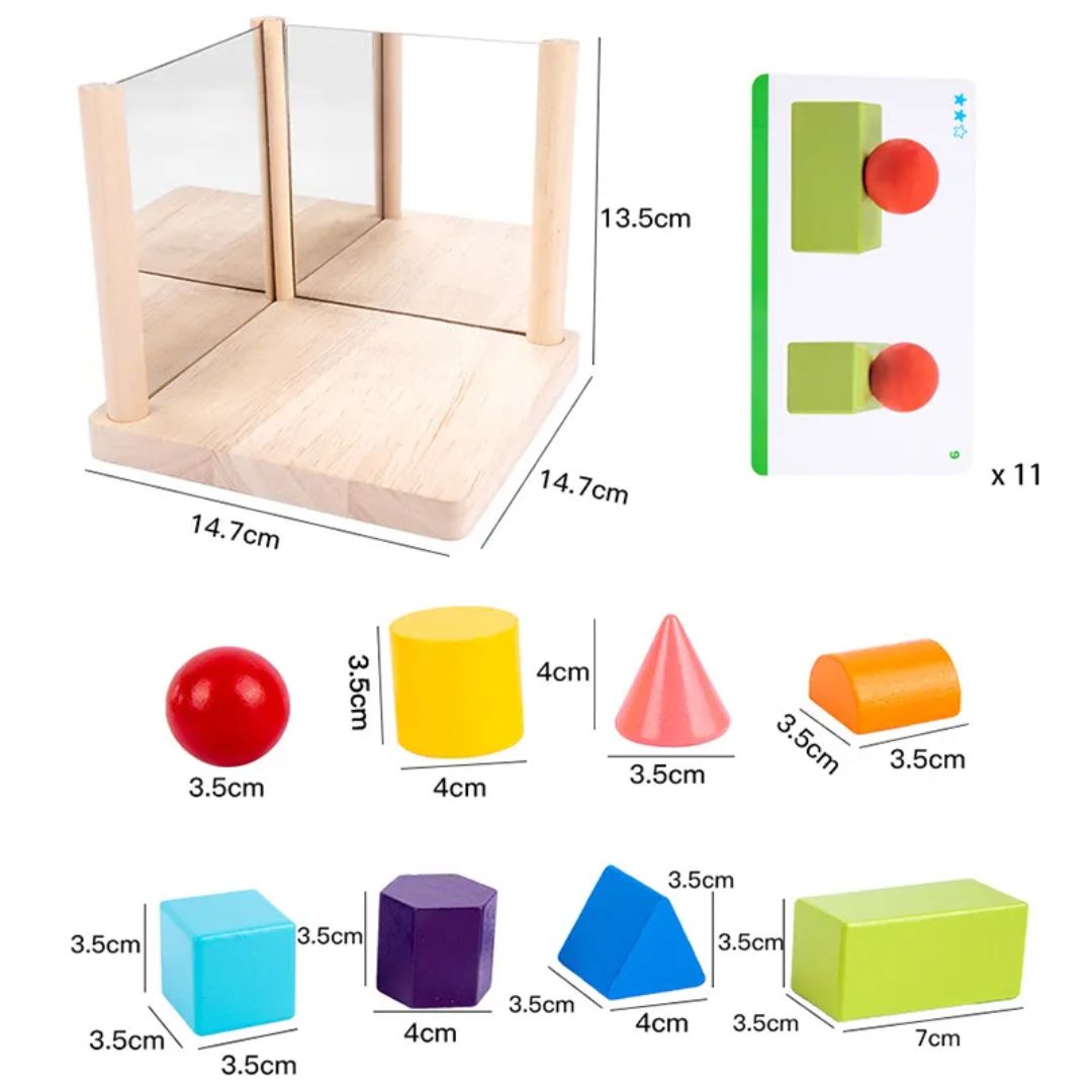 Educational Mirror Building Blocks Toy for Kids - Enhance Spatial Logical Thinking and Shape Recognition