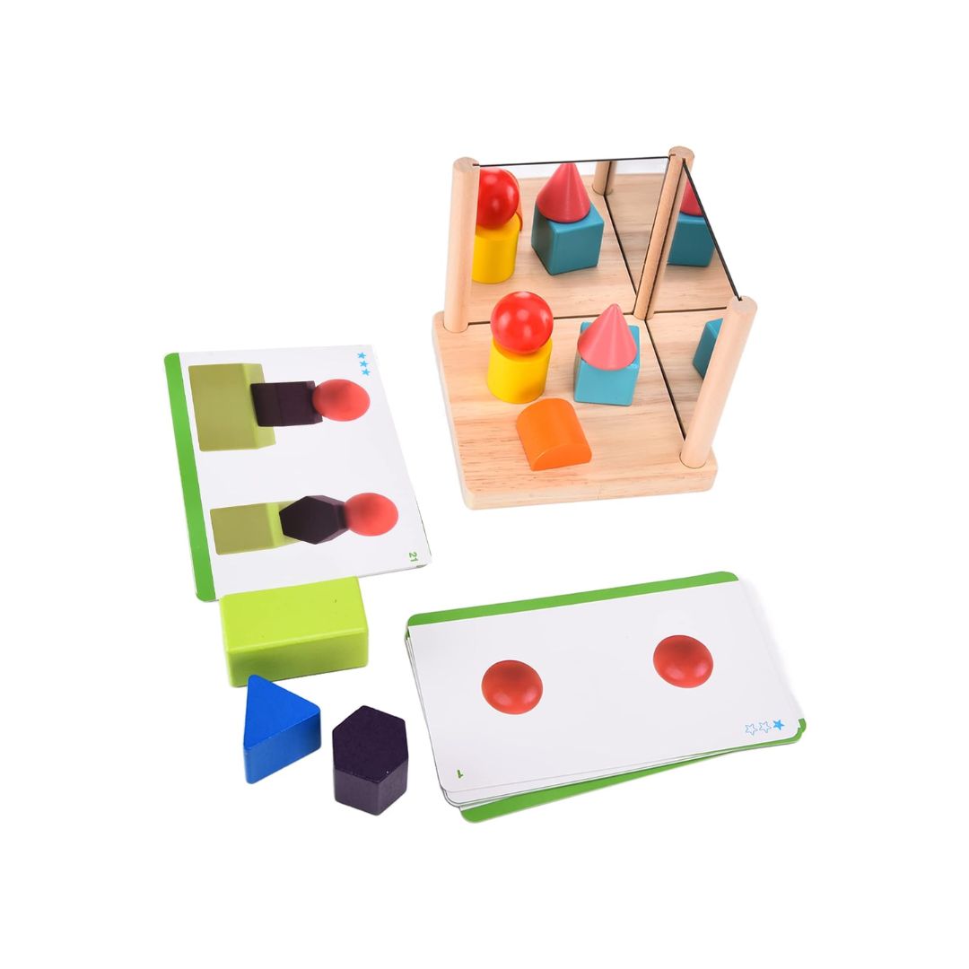 لعبة أشكال المرآة التعليمية للأطفال - تعزز من التفكير المنطقي المكاني واعتراف الأشكال