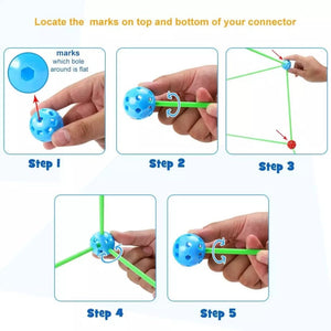 87 Pieces Build Your Own Den Set Kit - Present Children DIY Tent Fun Game Gift Kid Toys - Fun Learning Store