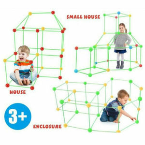 87 Pieces Build Your Own Den Set Kit - Present Children DIY Tent Fun Game Gift Kid Toys - Fun Learning Store