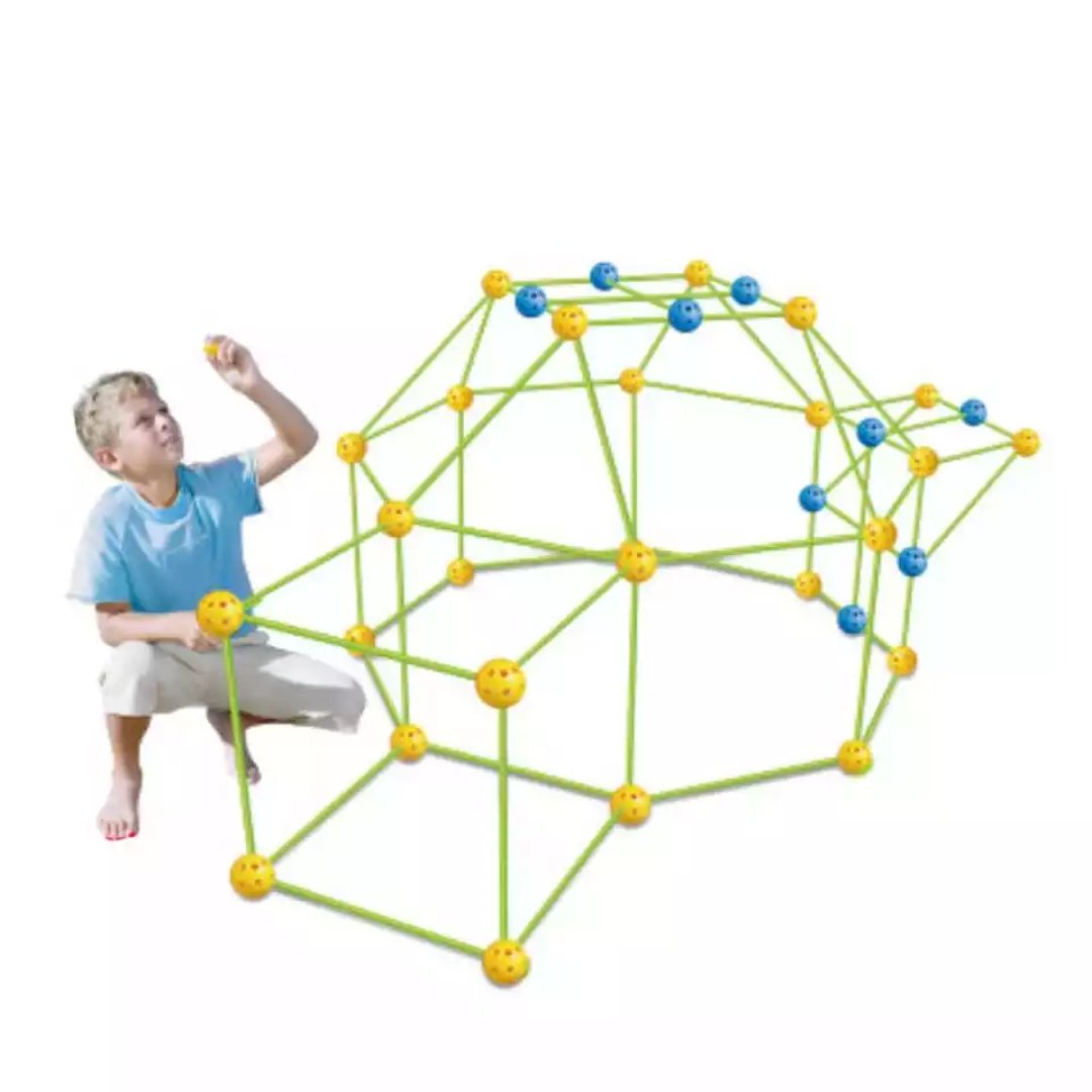 87 Pieces Build Your Own Den Set Kit - Present Children DIY Tent Fun Game Gift Kid Toys - Fun Learning Store