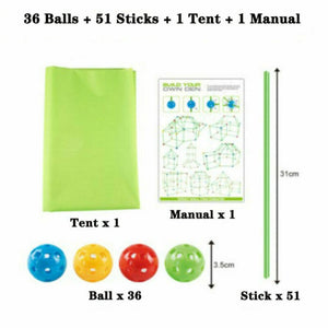 87 Pieces Build Your Own Den Set Kit - Present Children DIY Tent Fun Game Gift Kid Toys - Fun Learning Store