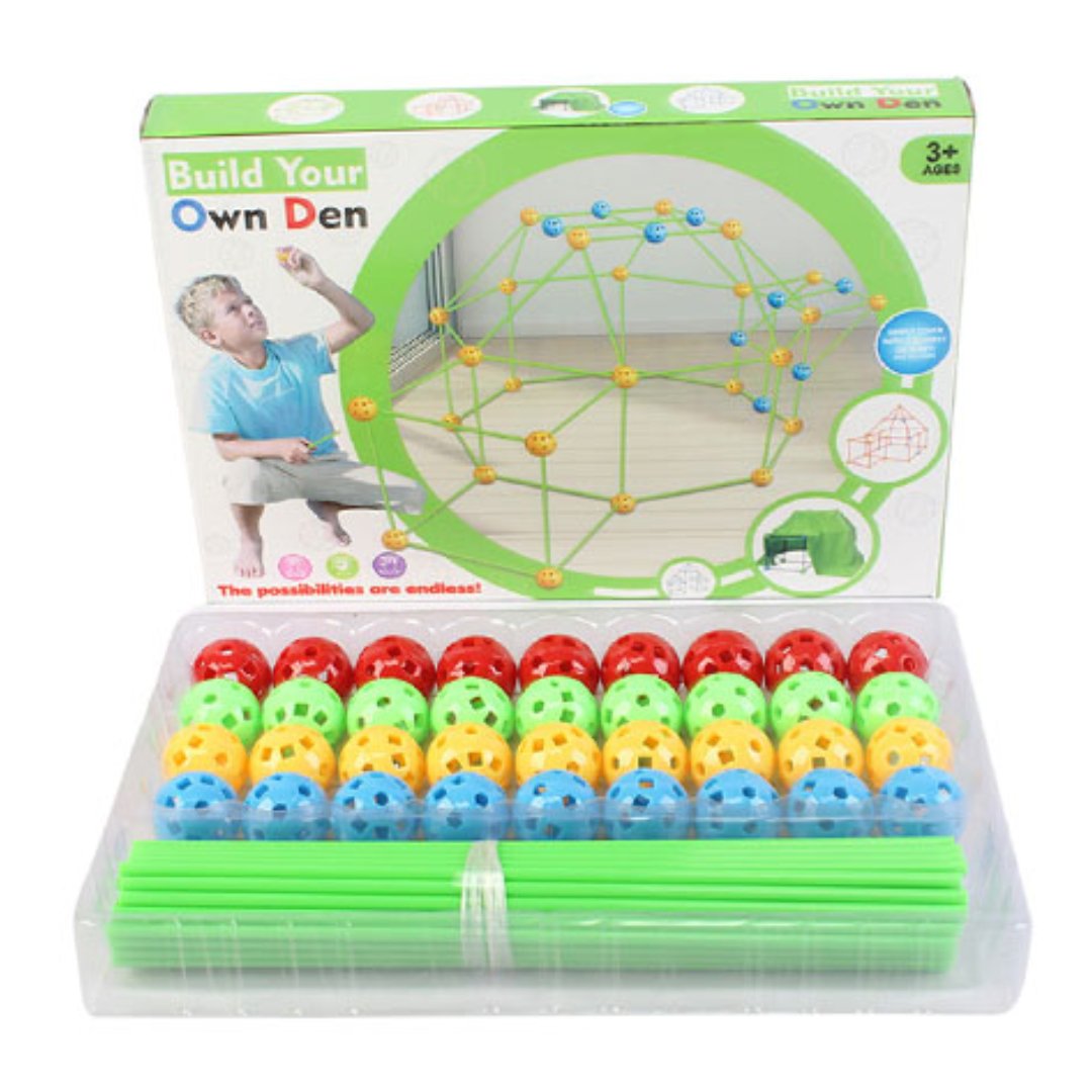 87 Pieces Build Your Own Den Set Kit - Present Children DIY Tent Fun Game Gift Kid Toys - Fun Learning Store