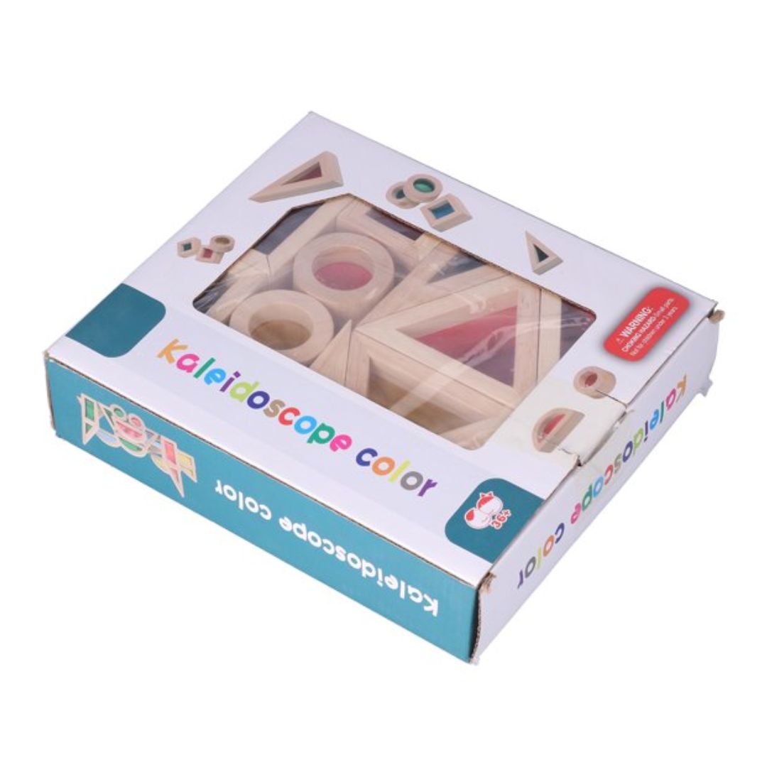 Large Wooden Building Blocks for Toddlers - 24-Piece Set of Sensory and Educational Rainbow Blocks
