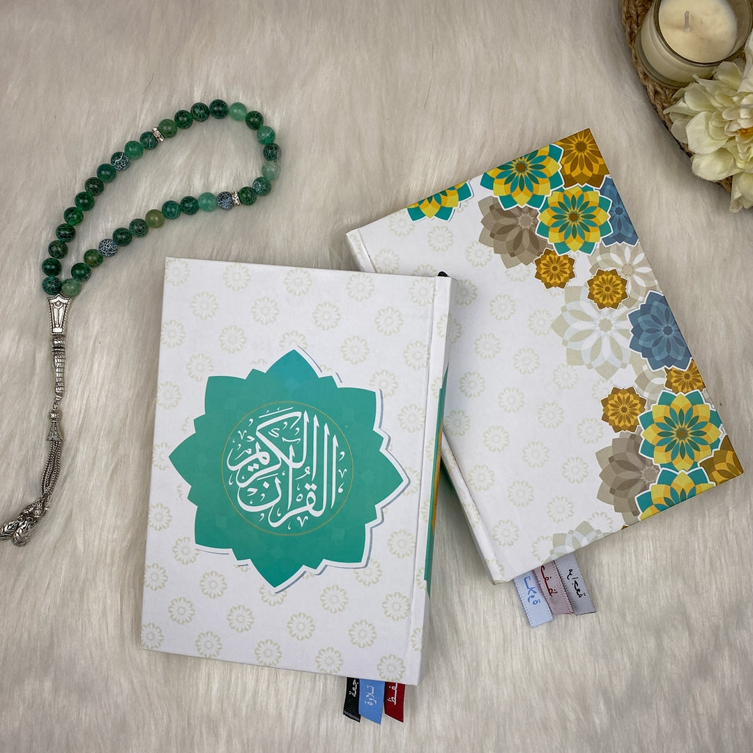 Holy Quran in Othmanic Script - Turquoise - 20 x 14 CM