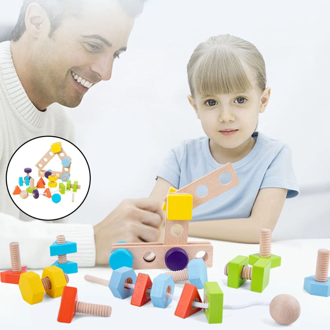 Montessori Sorting and Shapes nuts Puzzle Toy for Kids