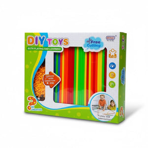 Colorful Plastic Building Tubes – 100-Piece Creative Set for Kids Ages 3+ - Fun Learning Store 