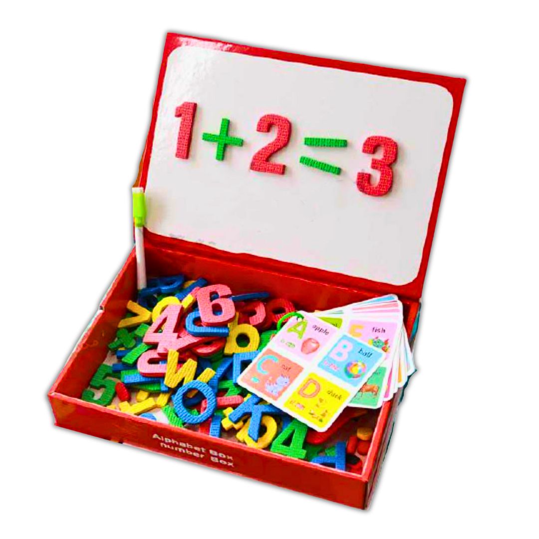 Magnetic Alphabet Box - English Letters and Numbers Learning Tool for ...