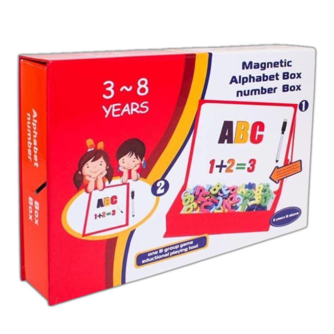 Magnetic Alphabet Box - English Letters and Numbers Learning Tool for ...