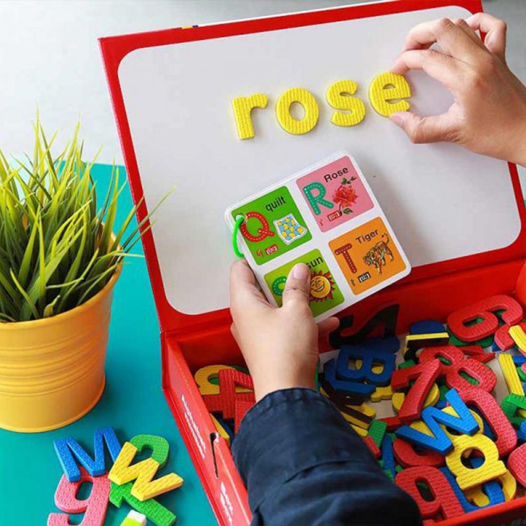 Magnetic Alphabet Box - English Letters and Numbers Learning Tool for ...