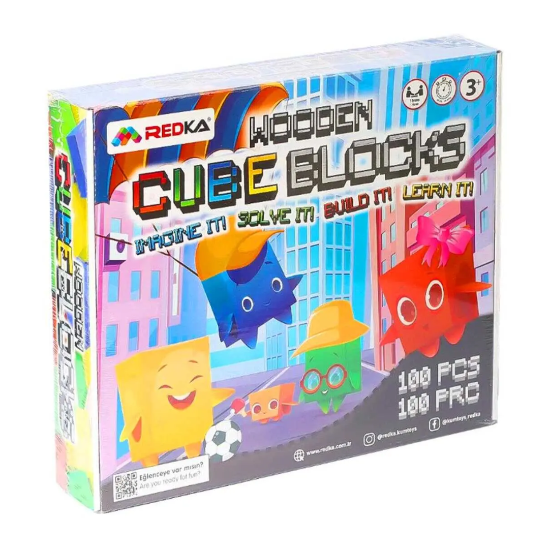 Wooden Cube Blocks Box Game - Educational Fun for Kids