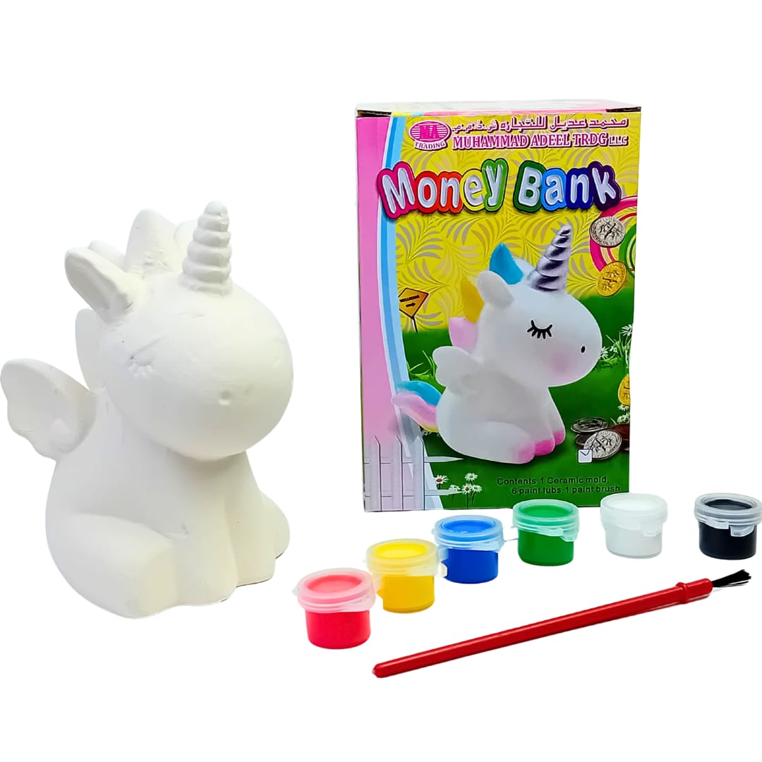 Includes 6 Paint Colors, Brush, and Plaster Unicorn