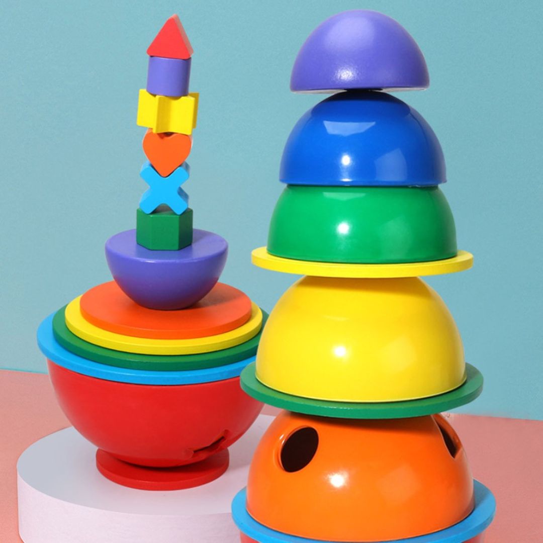 Montessori Stacking and building Toys for Toddlers 