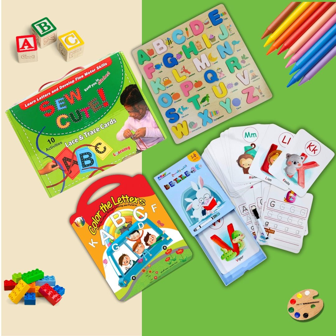 ABC Adventure Kit – 4 - in - 1 English Alphabet Learning Fun for Kids ✏️🧩🔤🎨 - Fun Learning Store