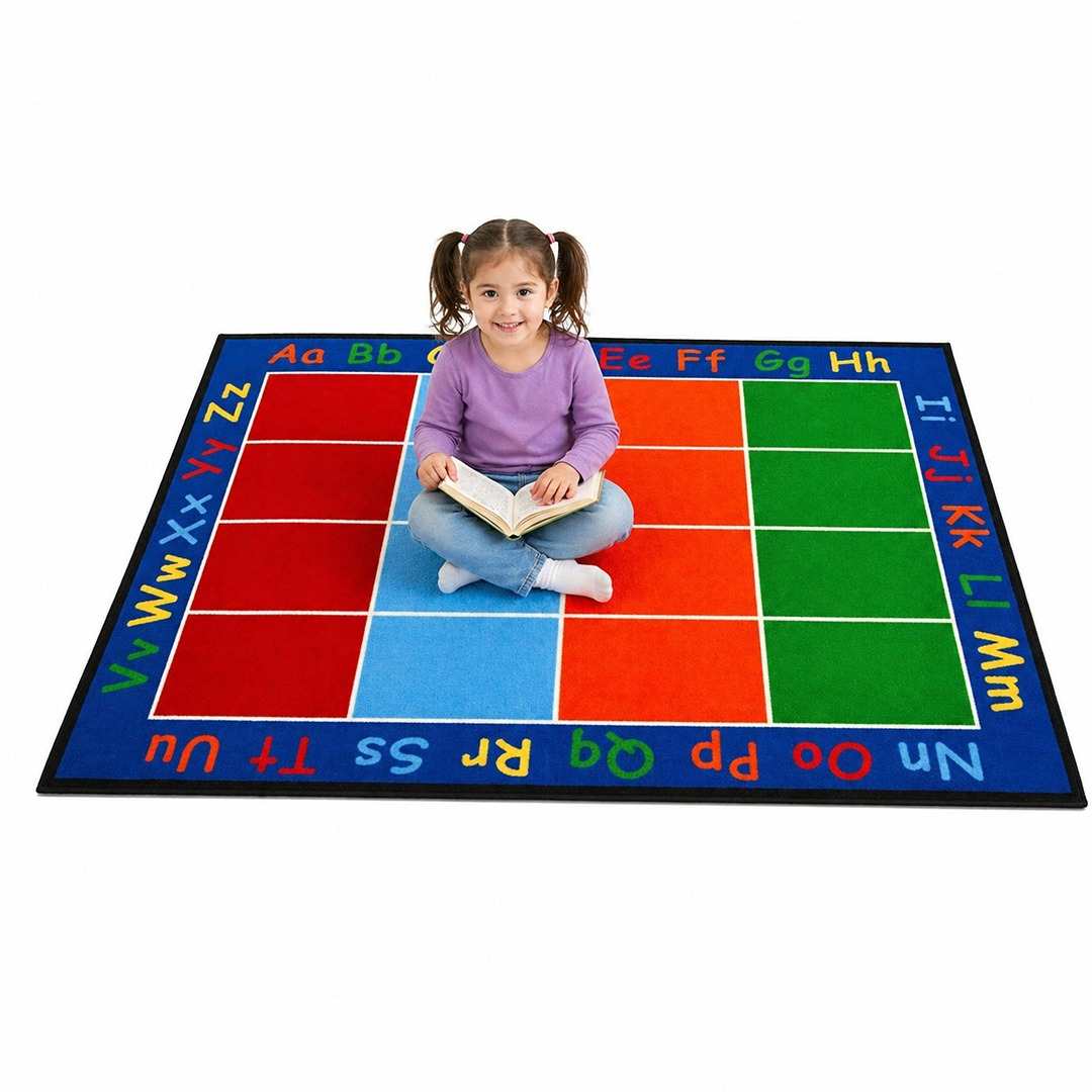ABC Squares Carpet 180x257cm – Let the Learning Adventures Begin! - Fun Learning Store