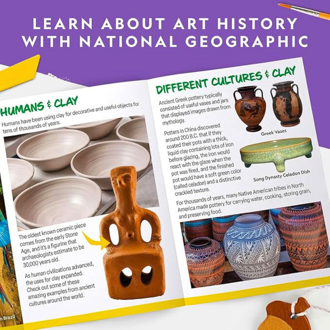 Air - Dry Clay Pottery Craft Kit – Shape, Paint & Create Timeless Keepsakes! - Fun Learning Store