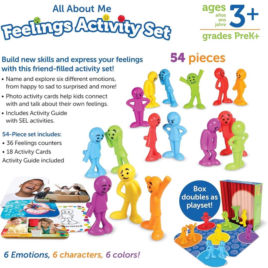 All About Me Sentiments Activity 54-Piece Set: Master Emotions Through Play! - Fun Learning Store