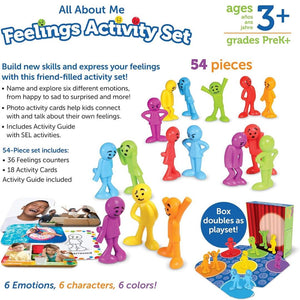 All About Me Sentiments Activity 54-Piece Set: Master Emotions Through Play! - Fun Learning Store