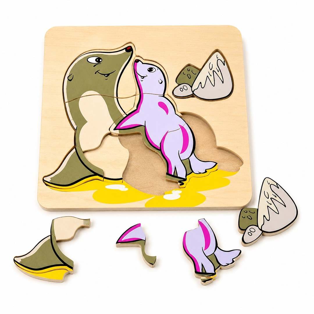 Animal & Baby Puzzle - Seal: Heartwarming Discoveries Await! - Fun Learning Store