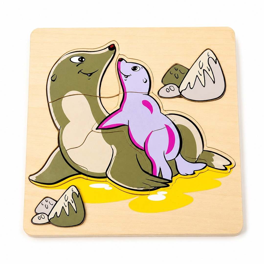 Animal & Baby Puzzle - Seal: Heartwarming Discoveries Await! - Fun Learning Store