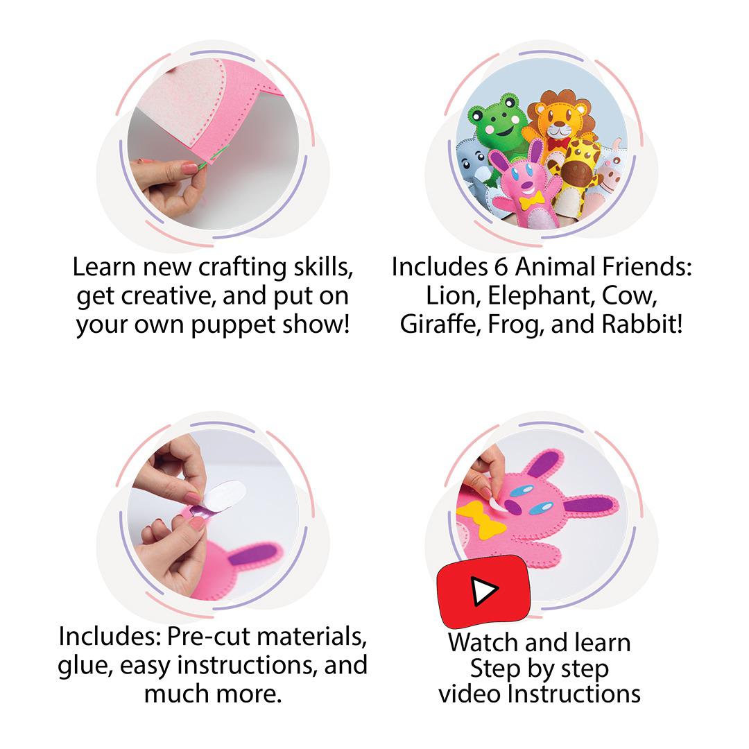 Animal Puppets DIY Kit - Create Your Animal Friends! - Fun Learning Store