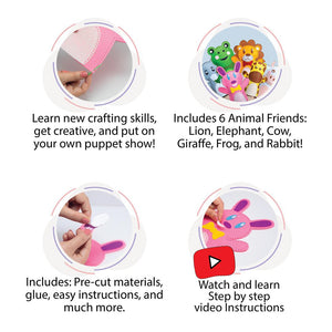 Animal Puppets DIY Kit - Create Your Animal Friends! - Fun Learning Store