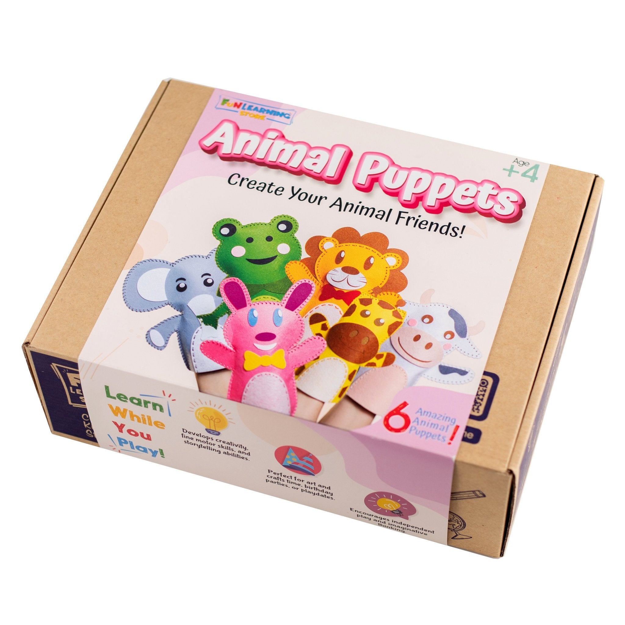 Animal Puppets DIY Kit - Create Your Animal Friends! - Fun Learning Store