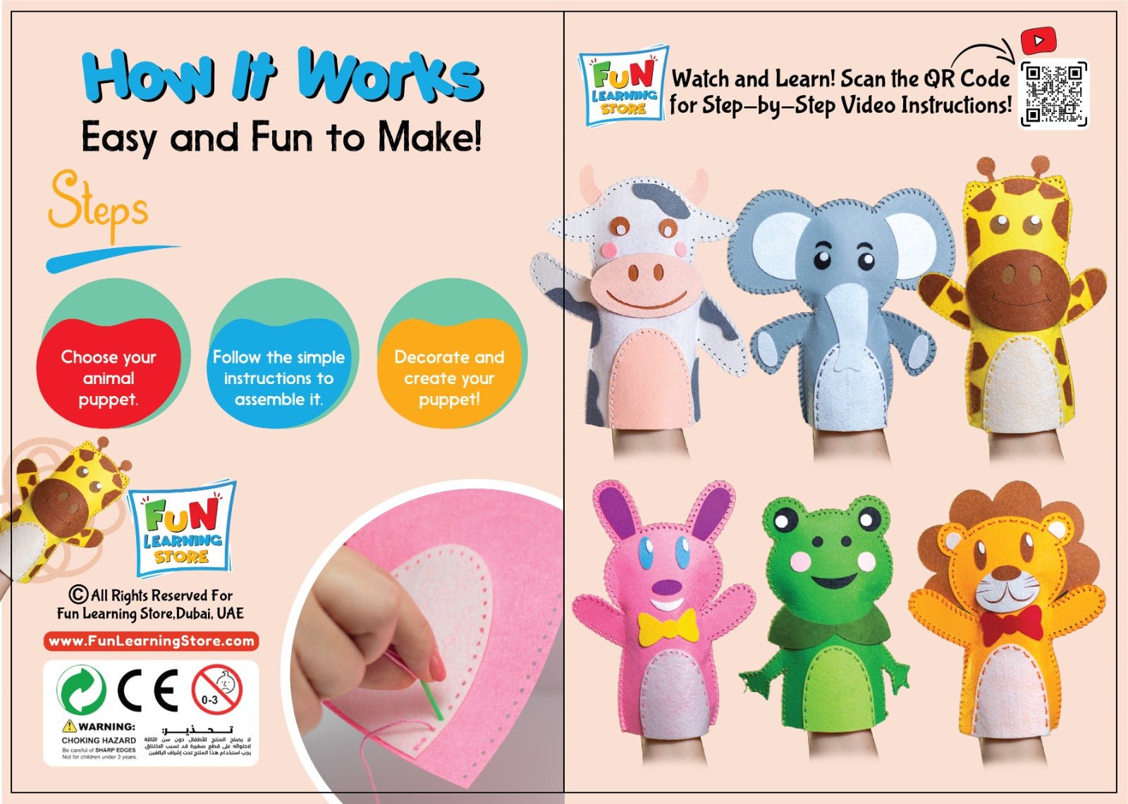 Animal Puppets DIY Kit - Create Your Animal Friends! - Fun Learning Store