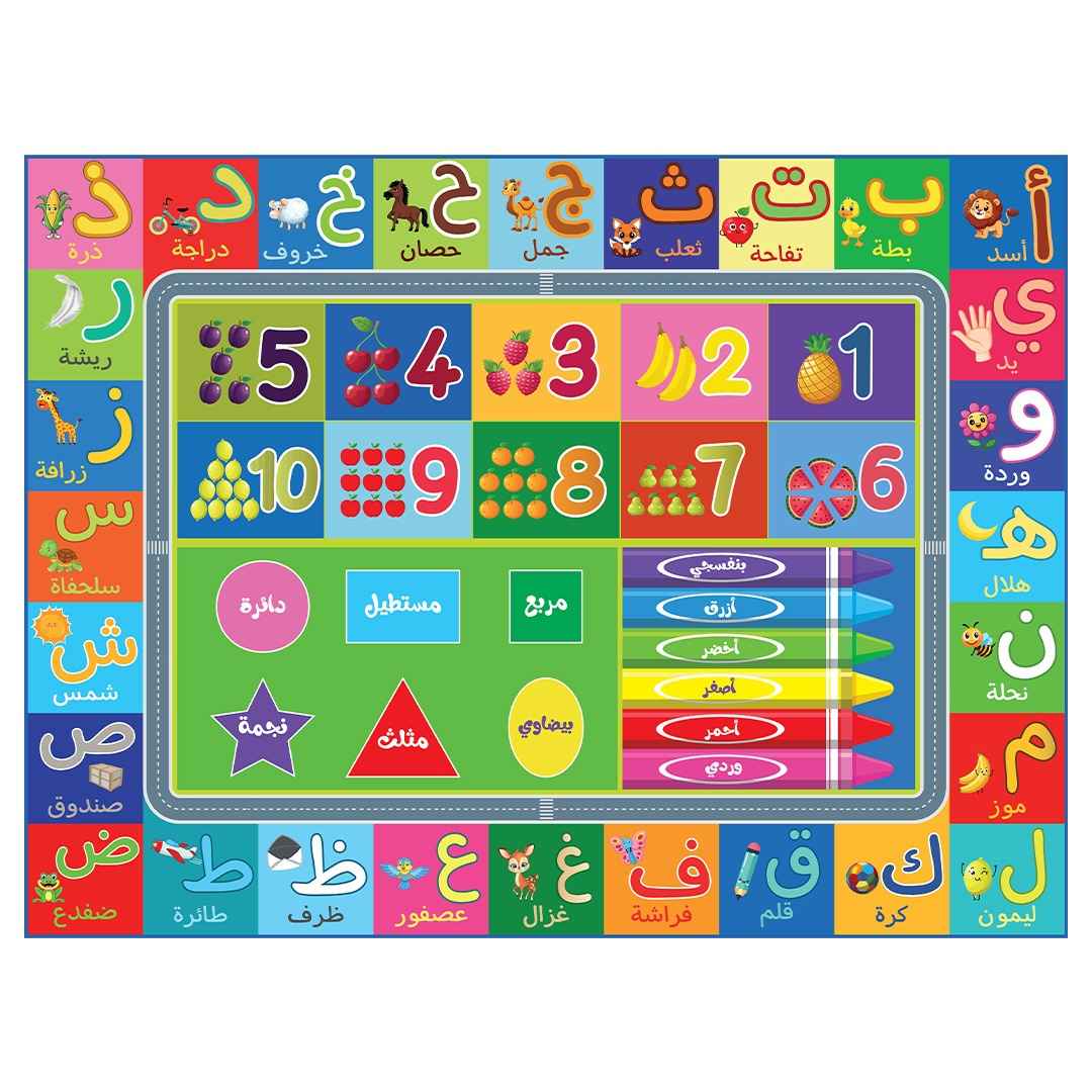 Arabic Letters Rug Arabic Alphabet Educational Rug – Fun, Colorful & Perfect for Every Ho ...
