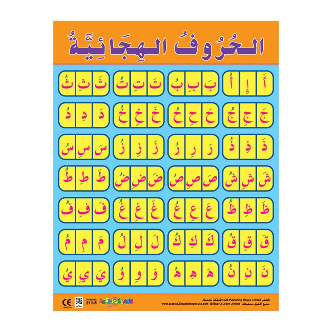 Arabic Alphabets | 6 Educational Wall Charts for Kids (Arabic) - Fun Learning Store