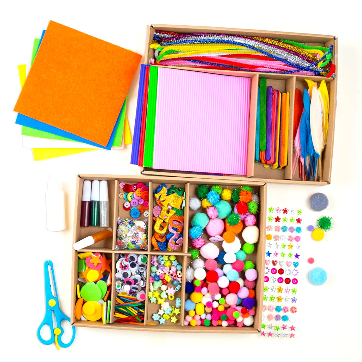 Art & Craft Activity Kit for Kids | 650+ Craft Pieces - Fun Learning Store
