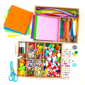 Art & Craft Activity Kit for Kids | 650+ Craft Pieces - Fun Learning Store