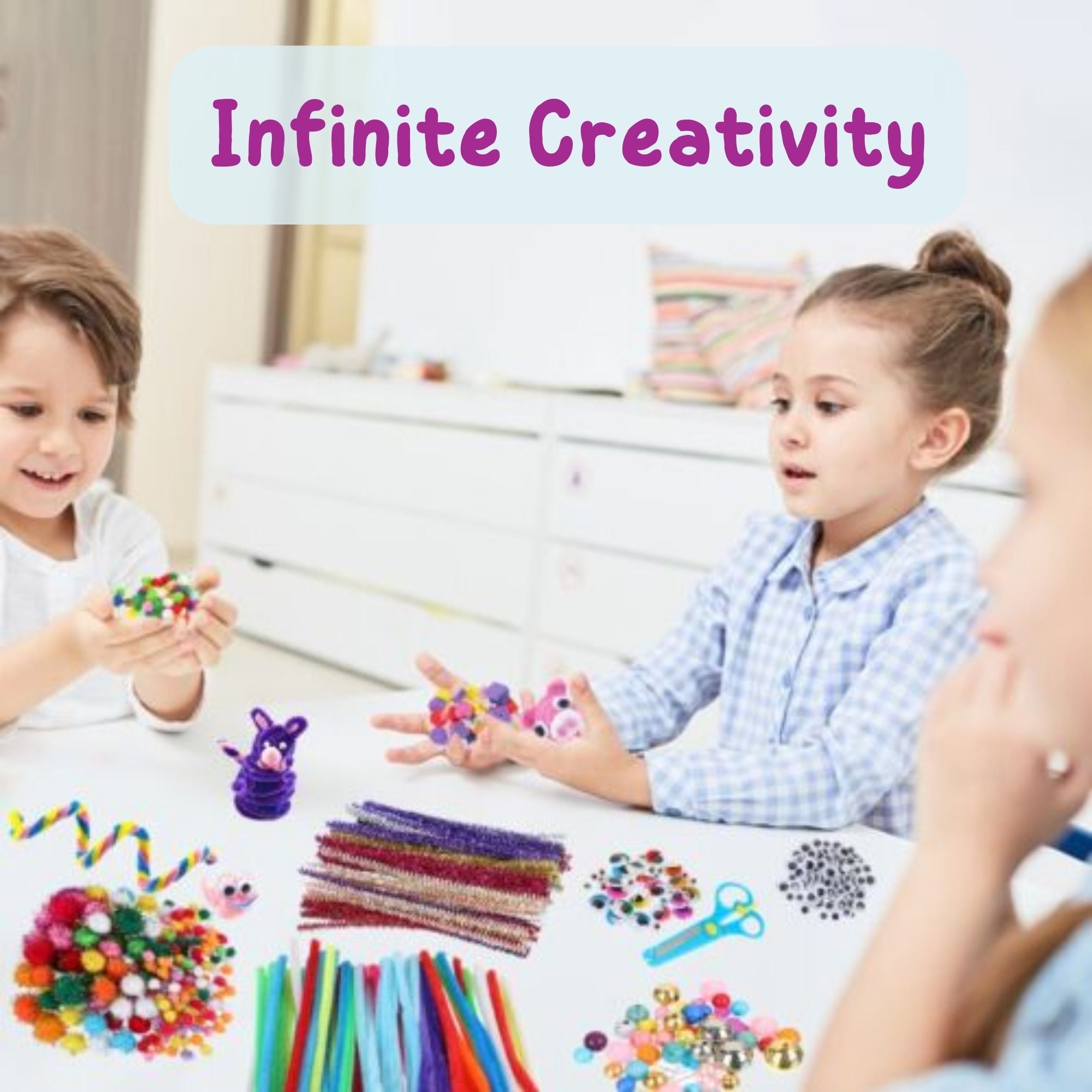 Art & Craft Activity Kit for Kids | 650+ Craft Pieces - Fun Learning Store