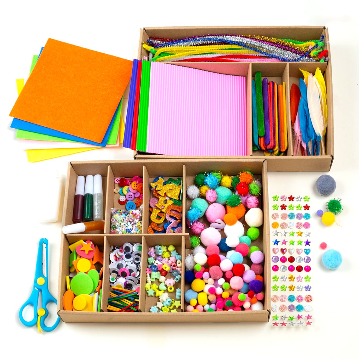 Art & Craft Activity Kit for Kids | 650+ Craft Pieces - Fun Learning Store