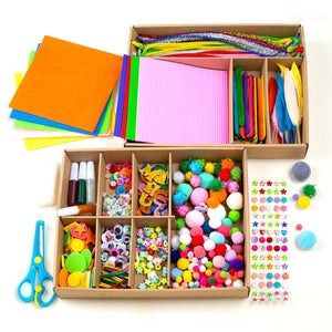 Art & Craft Activity Kit for Kids | 650+ Craft Pieces - Fun Learning Store