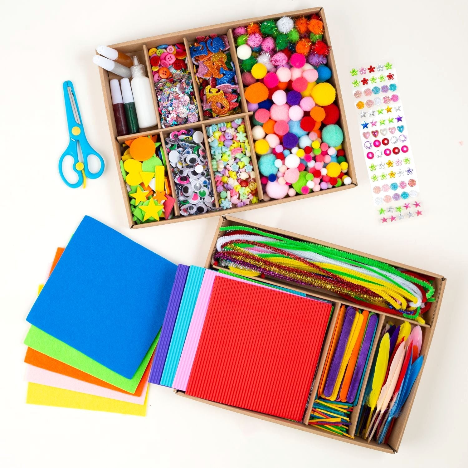 Art & Craft Activity Kit for Kids | 650+ Craft Pieces - Fun Learning Store