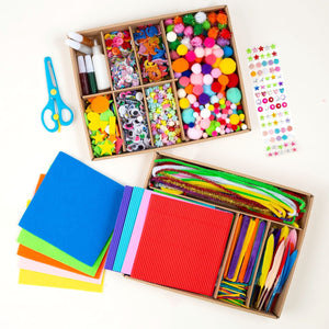 Art & Craft Activity Kit for Kids | 650+ Craft Pieces - Fun Learning Store