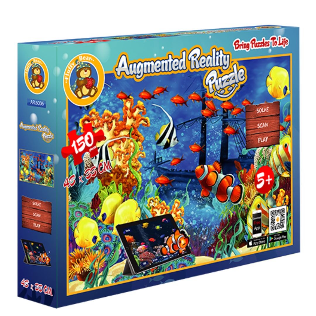 Augmented Reality Puzzle for Kids - Aquarium Shape - Fun Learning Store