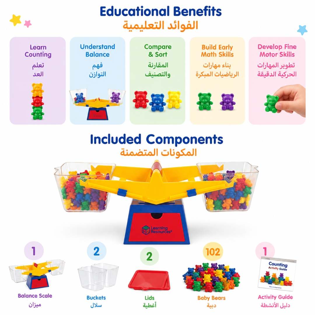 Baby Bears Balance Set: Spark Curiosity Through Interactive Measurement - Fun Learning Store