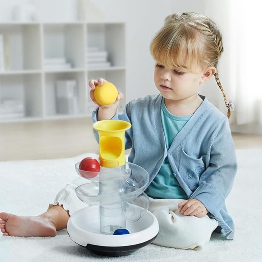 Ball Spinning Ramp Toy Mini Tower – Educational Toy for Toddlers with Colorful Rolling Balls - Fun Learning Store
