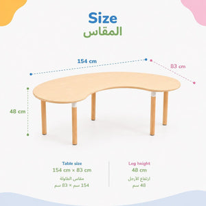 Bean-Shaped Table 154 cm x 83 cm: The Perfect Centerpiece for Creative Collaboration - Fun Learning Store