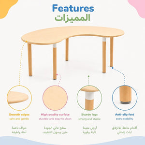 Bean-Shaped Table 154 cm x 83 cm: The Perfect Centerpiece for Creative Collaboration - Fun Learning Store