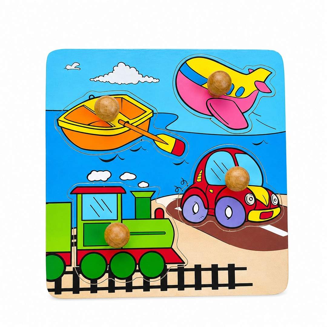 Big Knob Puzzle - Things That Go: Navigating Early Skills with Joy! - Fun Learning Store